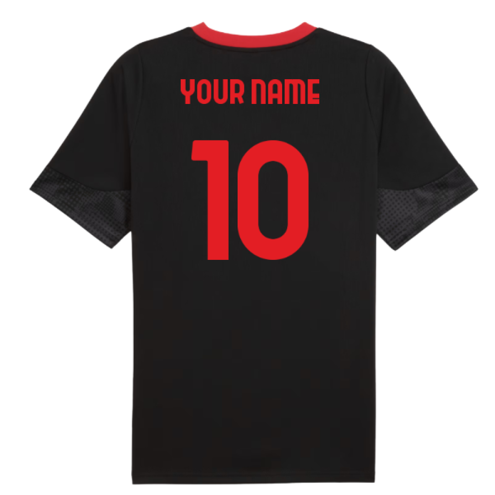2025-2026 AC Milan Training Jersey (Black) (Your Name)