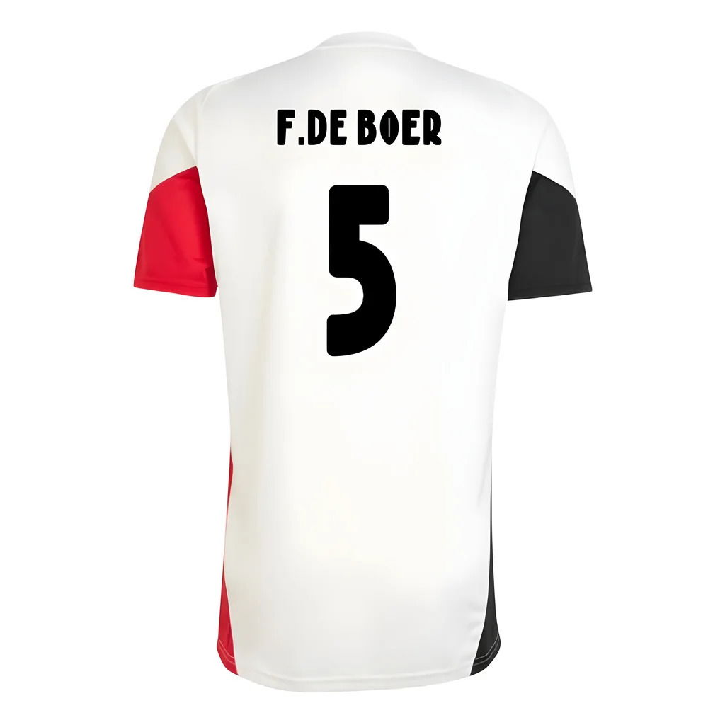 2025-2026 Ajax Training Shirt (White) (F.De Boer 5)
