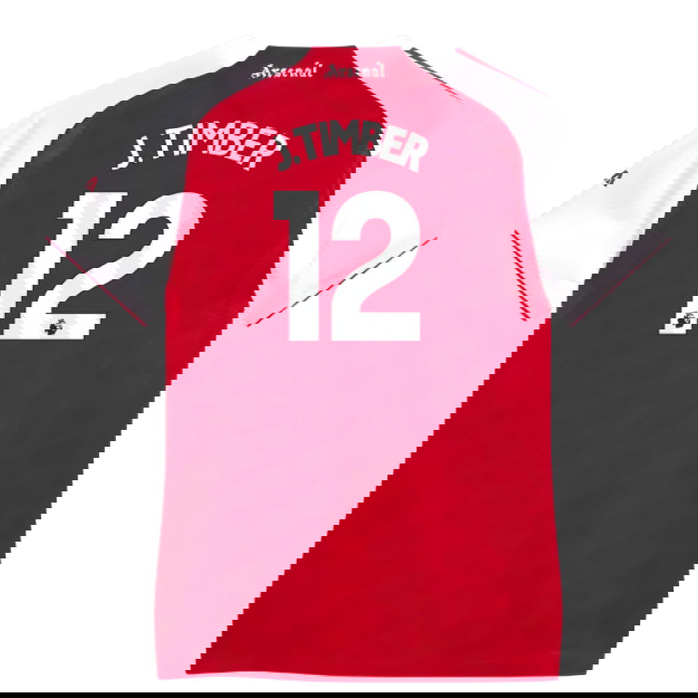 2025-2026 Arsenal Authentic Home Shirt (Womens) (J.Timber 12)