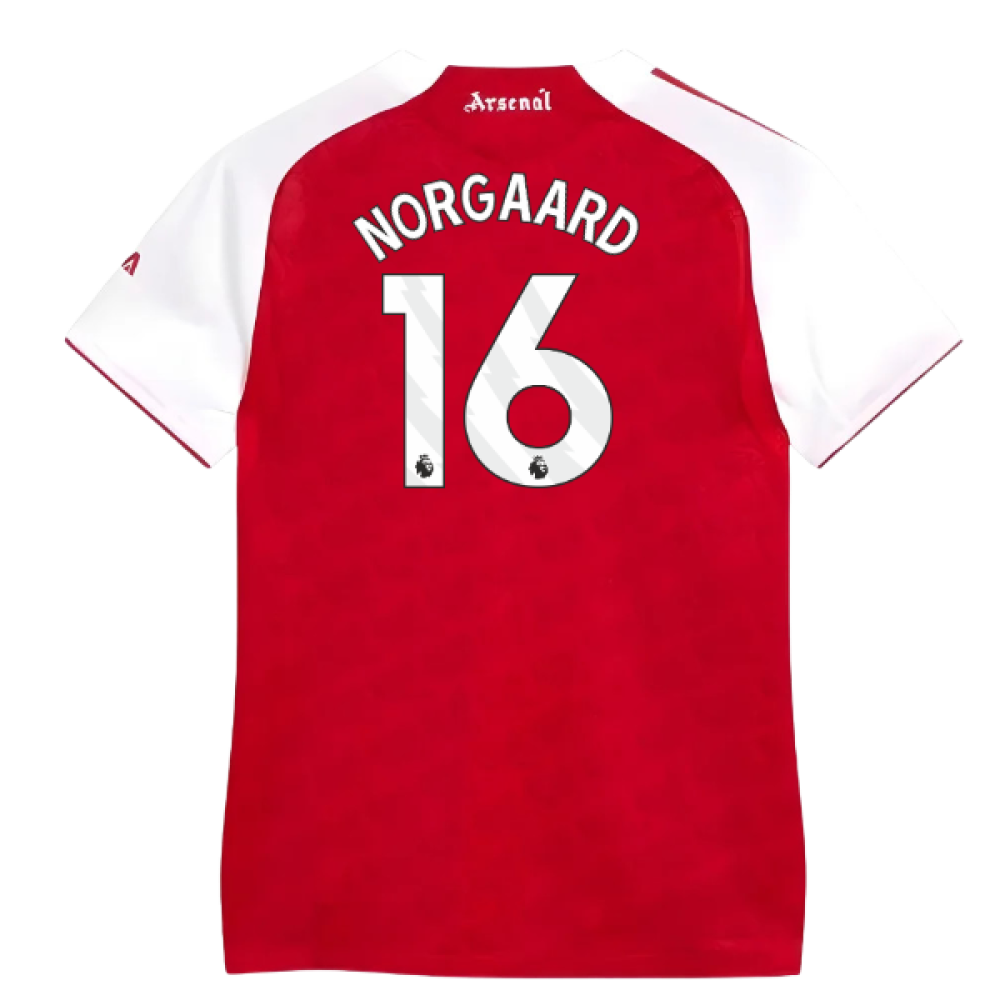 2025-2026 Arsenal Authentic Home Shirt (Womens) (Norgaard 16)
