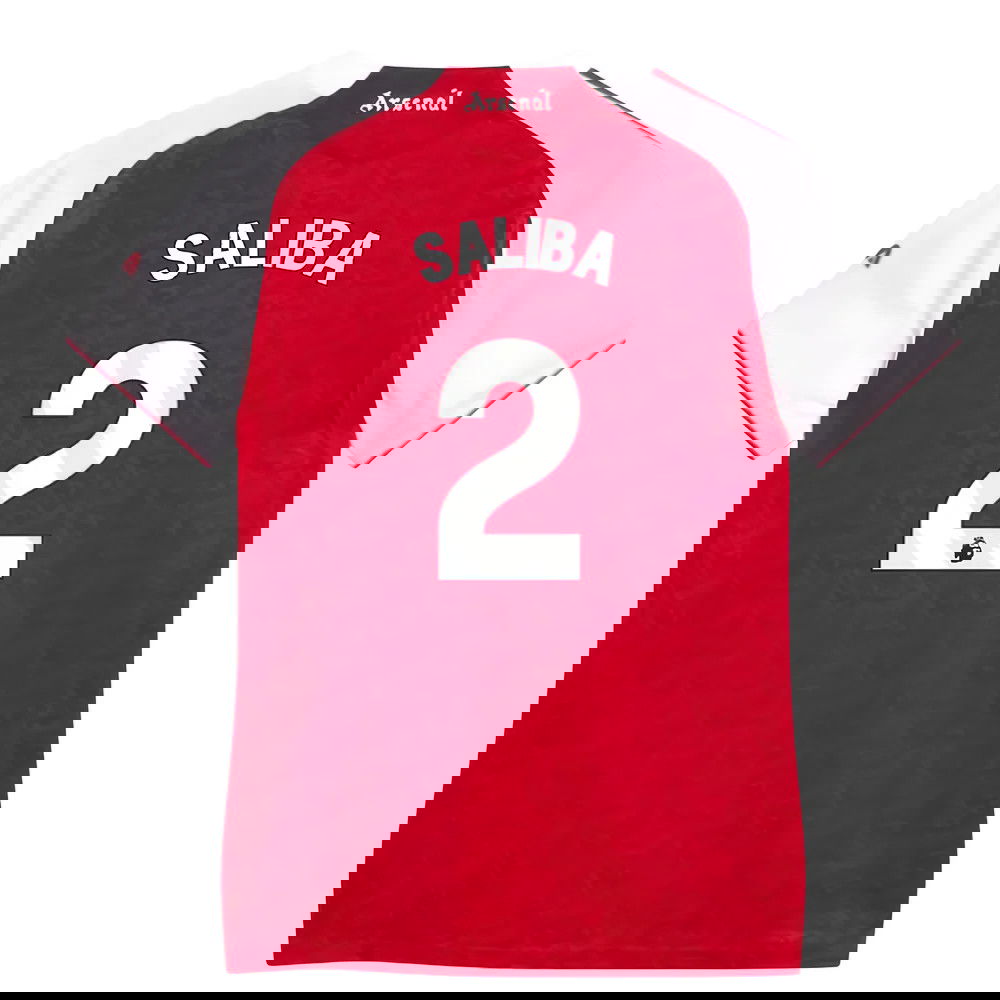 2025-2026 Arsenal Authentic Home Shirt (Womens) (Saliba 2)