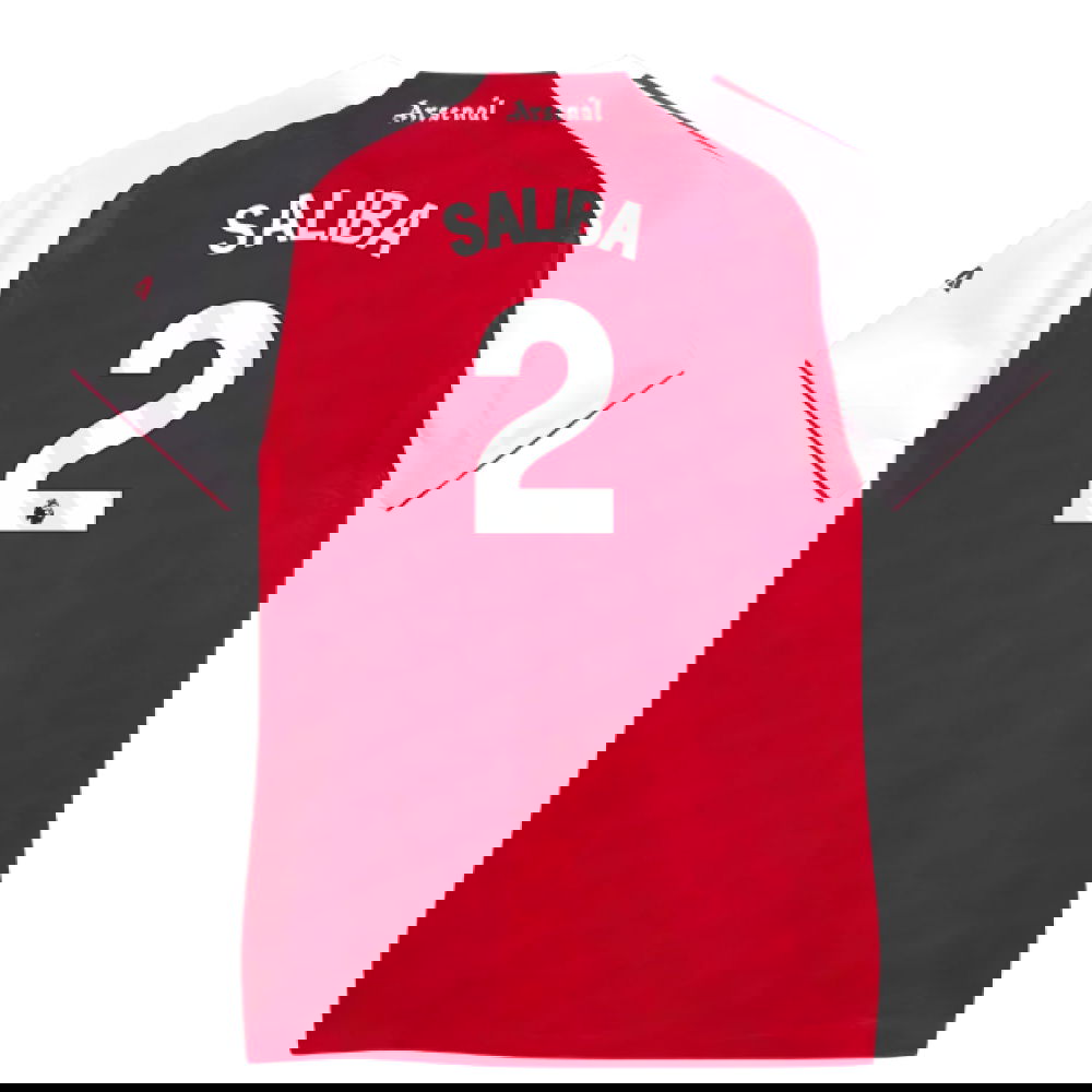 2025-2026 Arsenal Authentic Home Shirt (Womens) (Saliba 2)