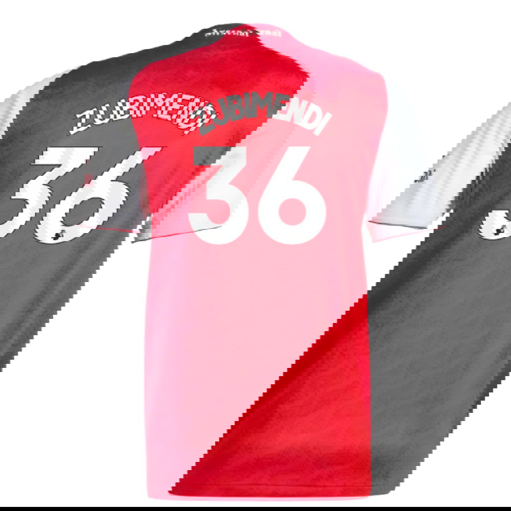 2025-2026 Arsenal Authentic Home Shirt (Zubimendi 36)