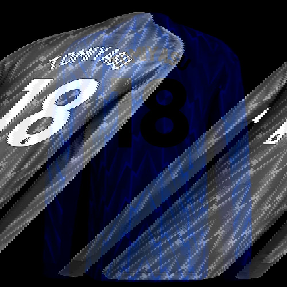 2025-2026 Arsenal Authentic Long Sleeve Away Shirt (Tomiyasu 18)