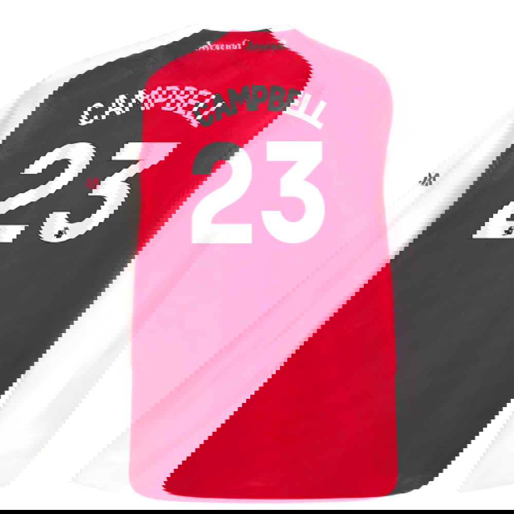 2025-2026 Arsenal Authentic Long Sleeve Home Shirt (Campbell 23)