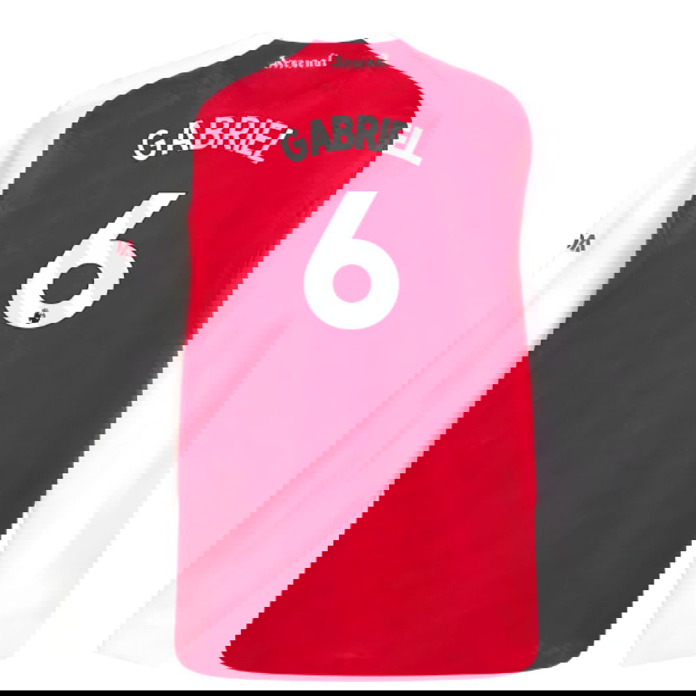 2025-2026 Arsenal Authentic Long Sleeve Home Shirt (Gabriel 6)