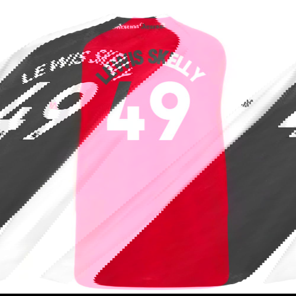 2025-2026 Arsenal Authentic Long Sleeve Home Shirt (Lewis Skelly 49)
