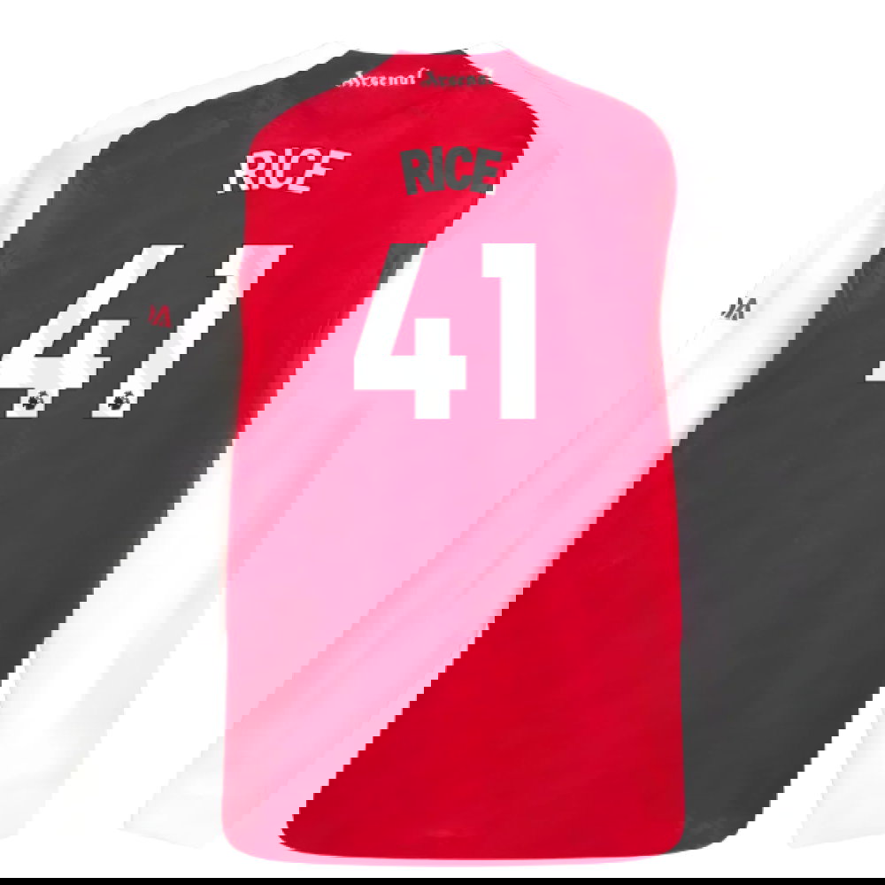 2025-2026 Arsenal Authentic Long Sleeve Home Shirt (Rice 41)