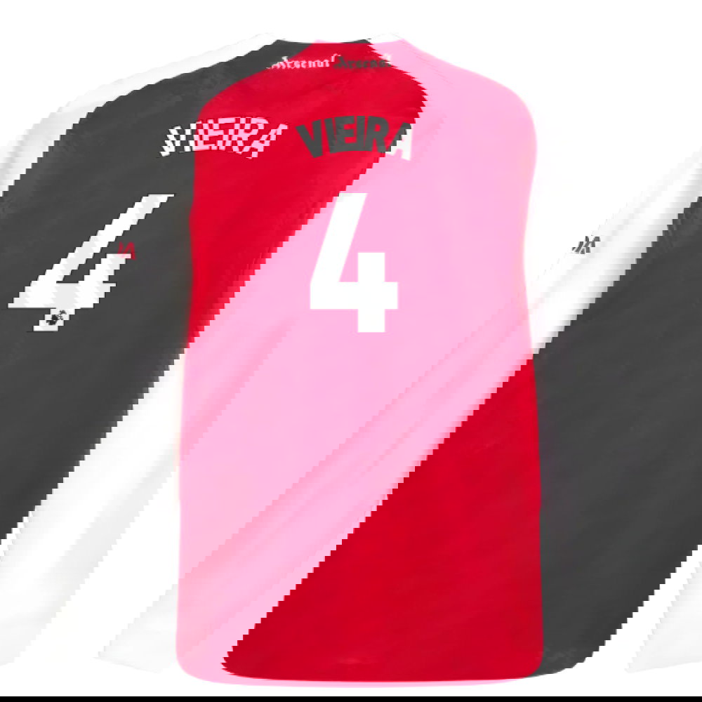 2025-2026 Arsenal Authentic Long Sleeve Home Shirt (Vieira 4)