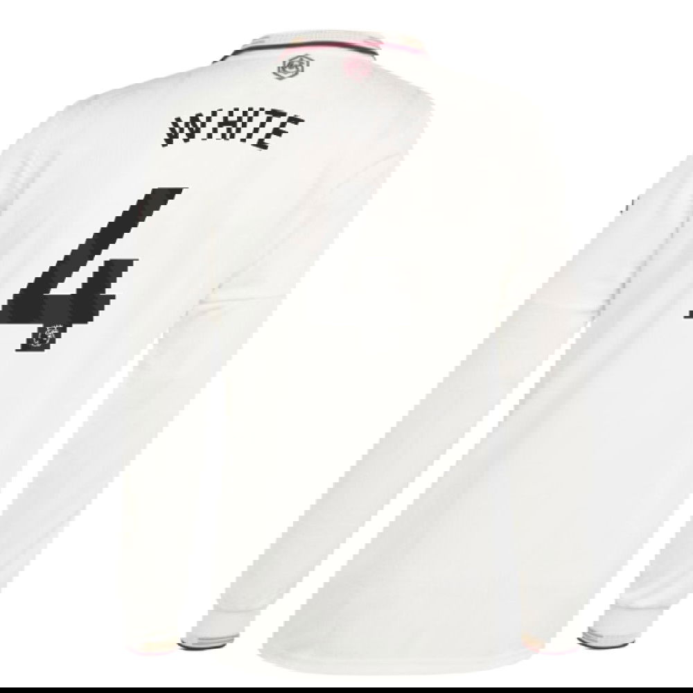 2025-2026 Arsenal Authentic Long Sleeve Third Shirt (White 4)