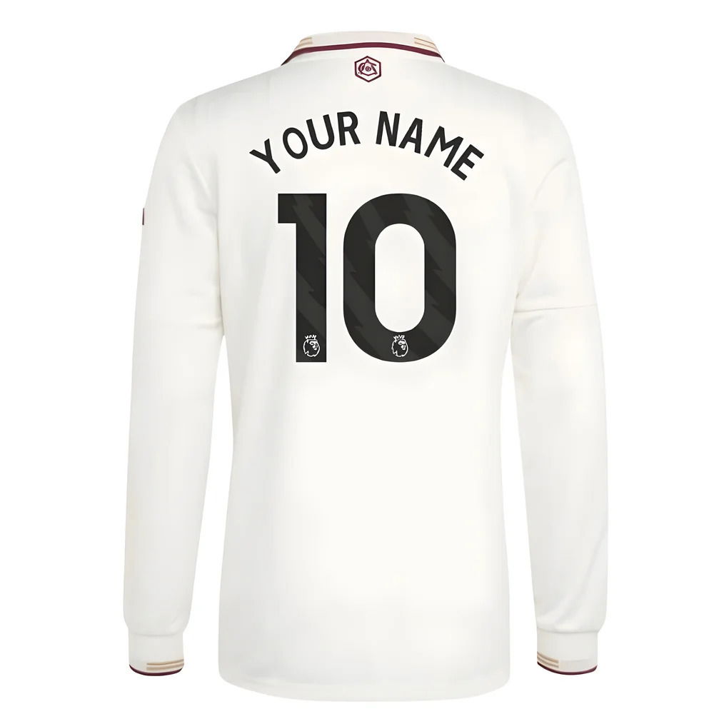 2025-2026 Arsenal Authentic Long Sleeve Third Shirt (Your Name)