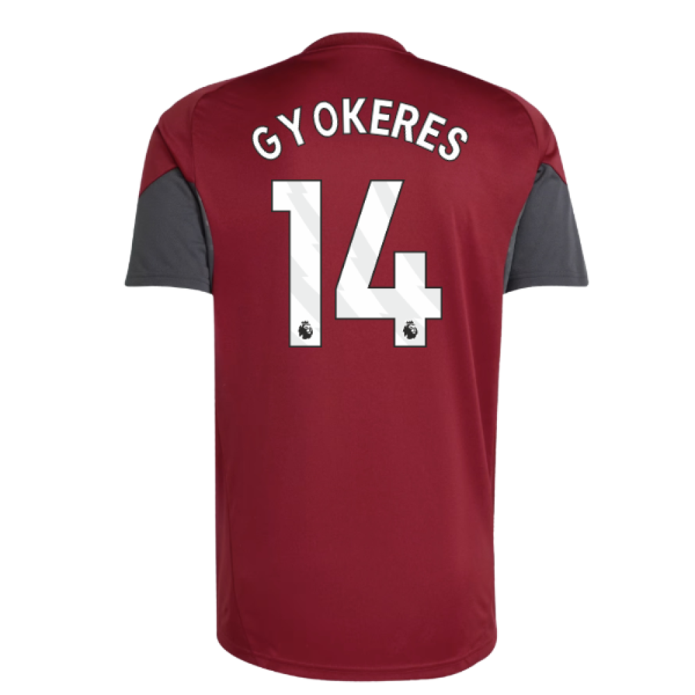 2025-2026 Arsenal EU Training Jersey (Burgundy) (Gyokeres 14)