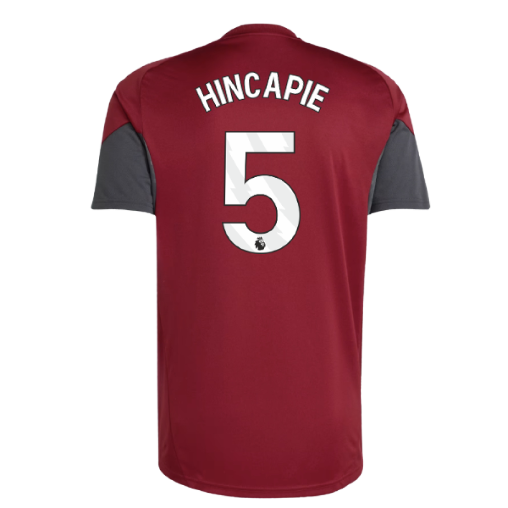 2025-2026 Arsenal EU Training Jersey (Burgundy) (Hincapie 5)