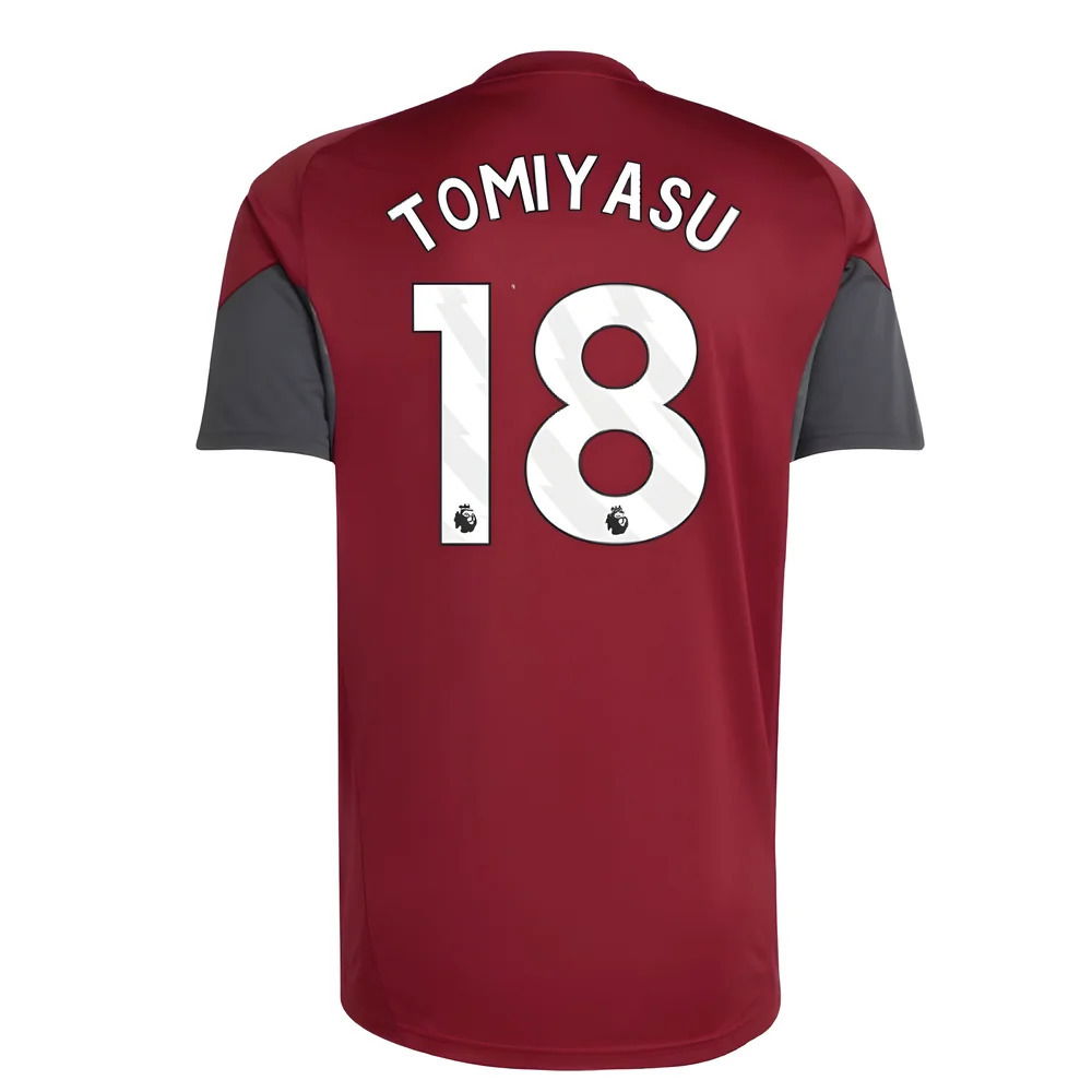 2025-2026 Arsenal EU Training Jersey (Burgundy) (Tomiyasu 18)