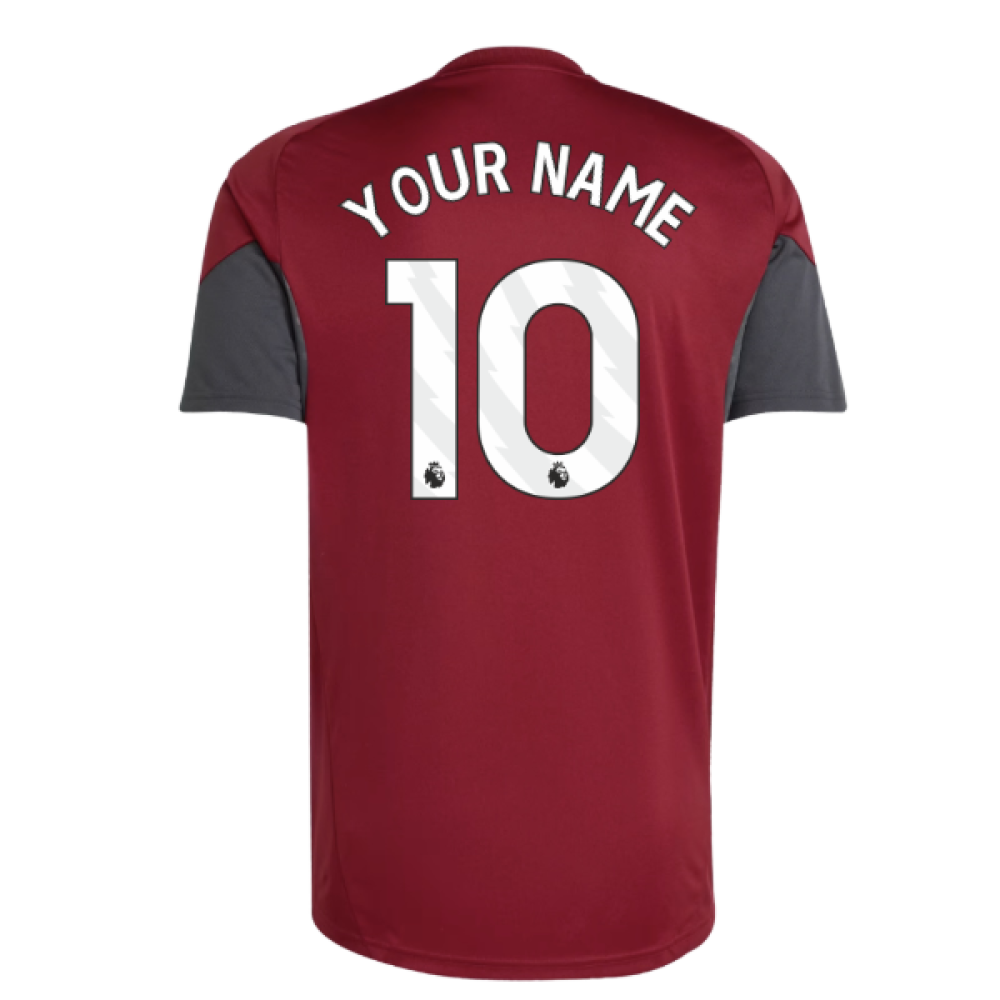 2025-2026 Arsenal EU Training Jersey (Burgundy) (Your Name)