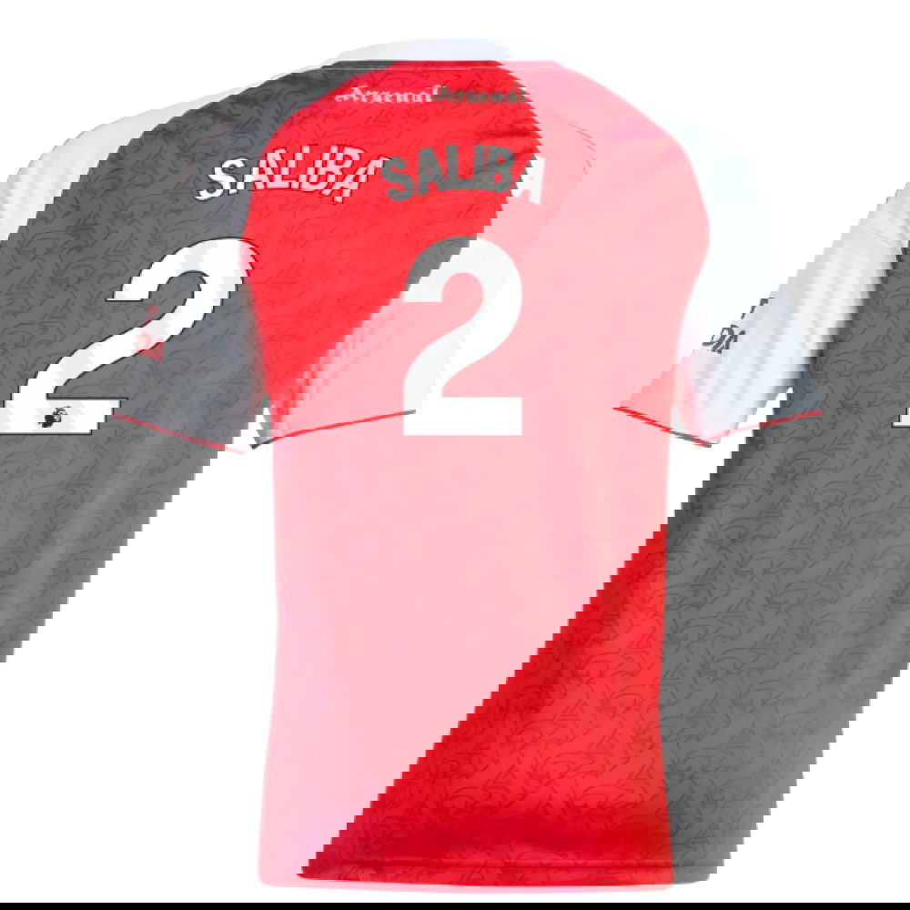 2025-2026 Arsenal Home Shirt (Kids) (Saliba 2)