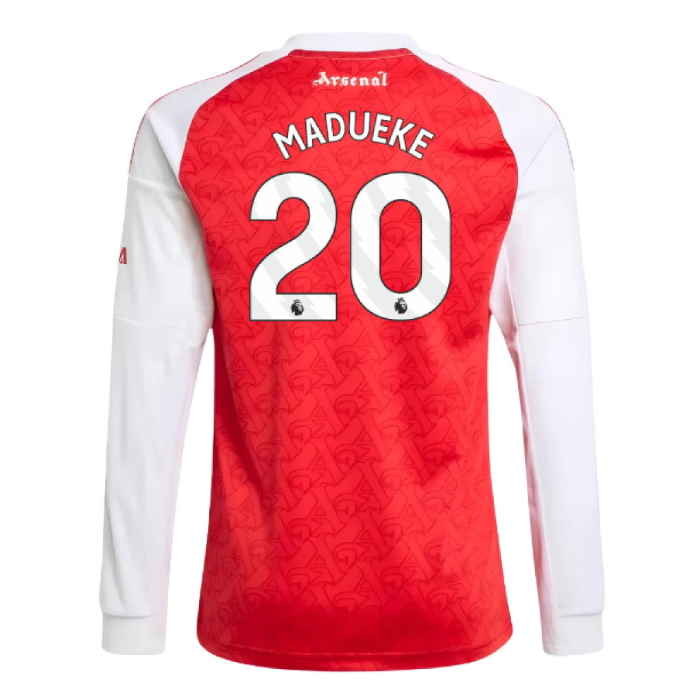 2025-2026 Arsenal Long Sleeve Home Shirt (Kids) (Madueke 20)