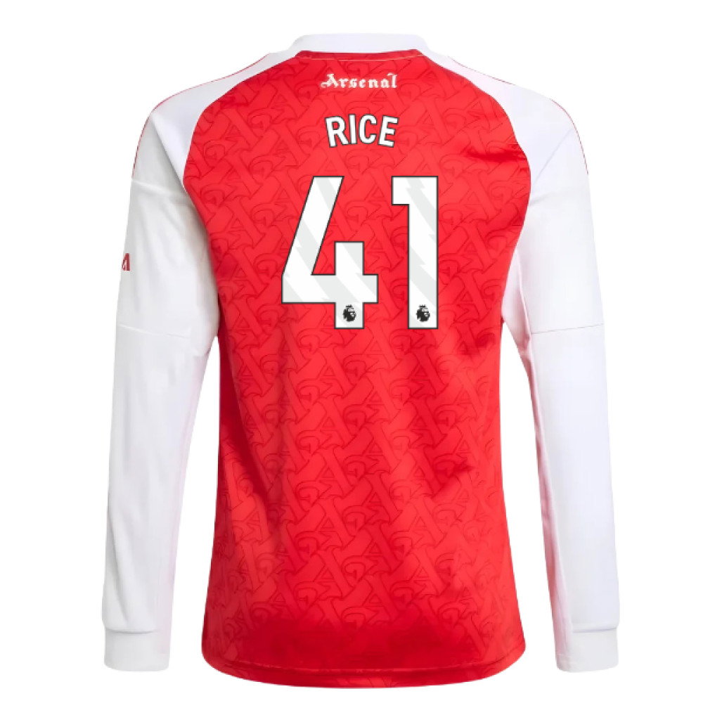 2025-2026 Arsenal Long Sleeve Home Shirt (Kids) (Rice 41)