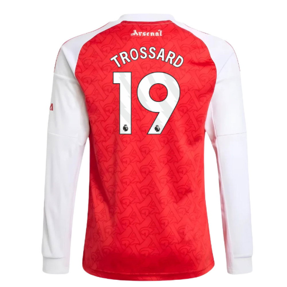 2025-2026 Arsenal Long Sleeve Home Shirt (Kids) (Trossard 19)