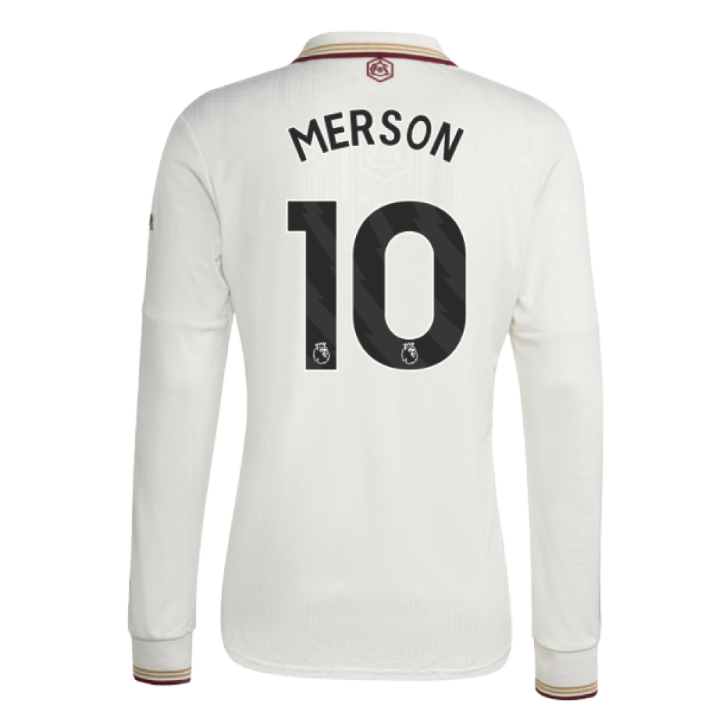2025-2026 Arsenal Long Sleeve Third Shirt (Merson 10)