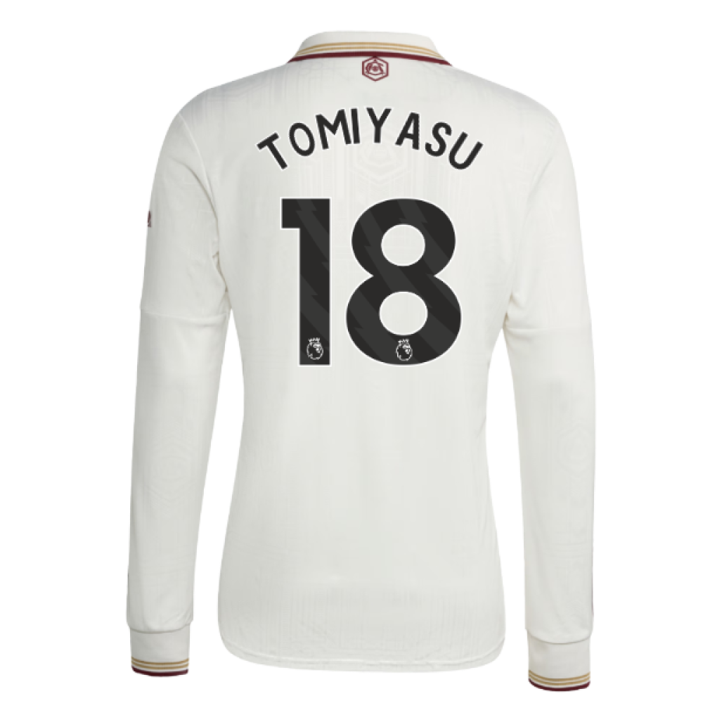 2025-2026 Arsenal Long Sleeve Third Shirt (Tomiyasu 18)