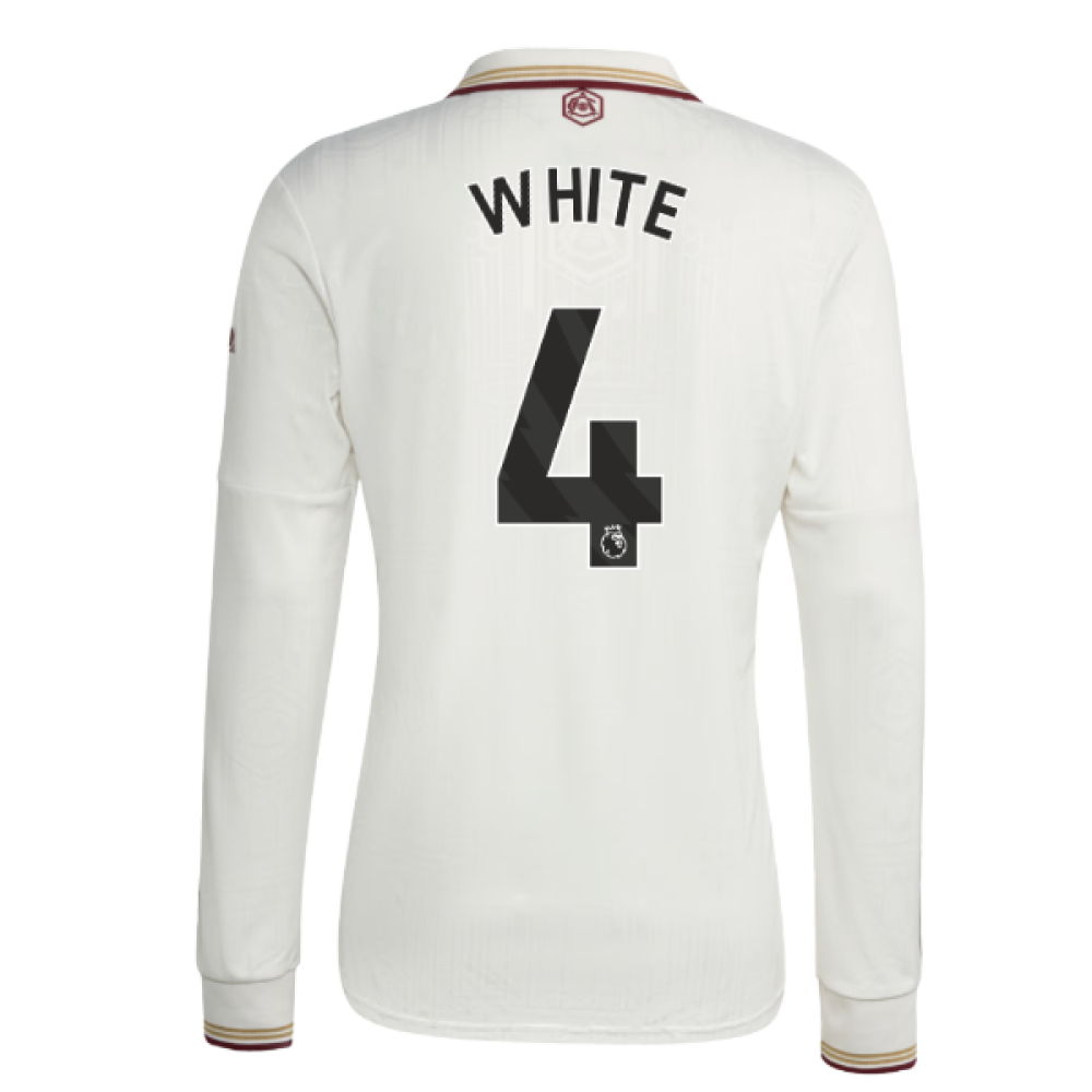 2025-2026 Arsenal Long Sleeve Third Shirt (White 4)
