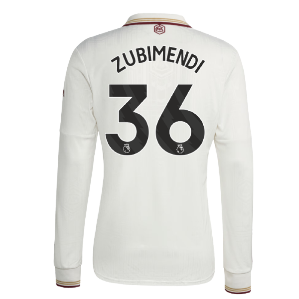 2025-2026 Arsenal Long Sleeve Third Shirt (Zubimendi 36)