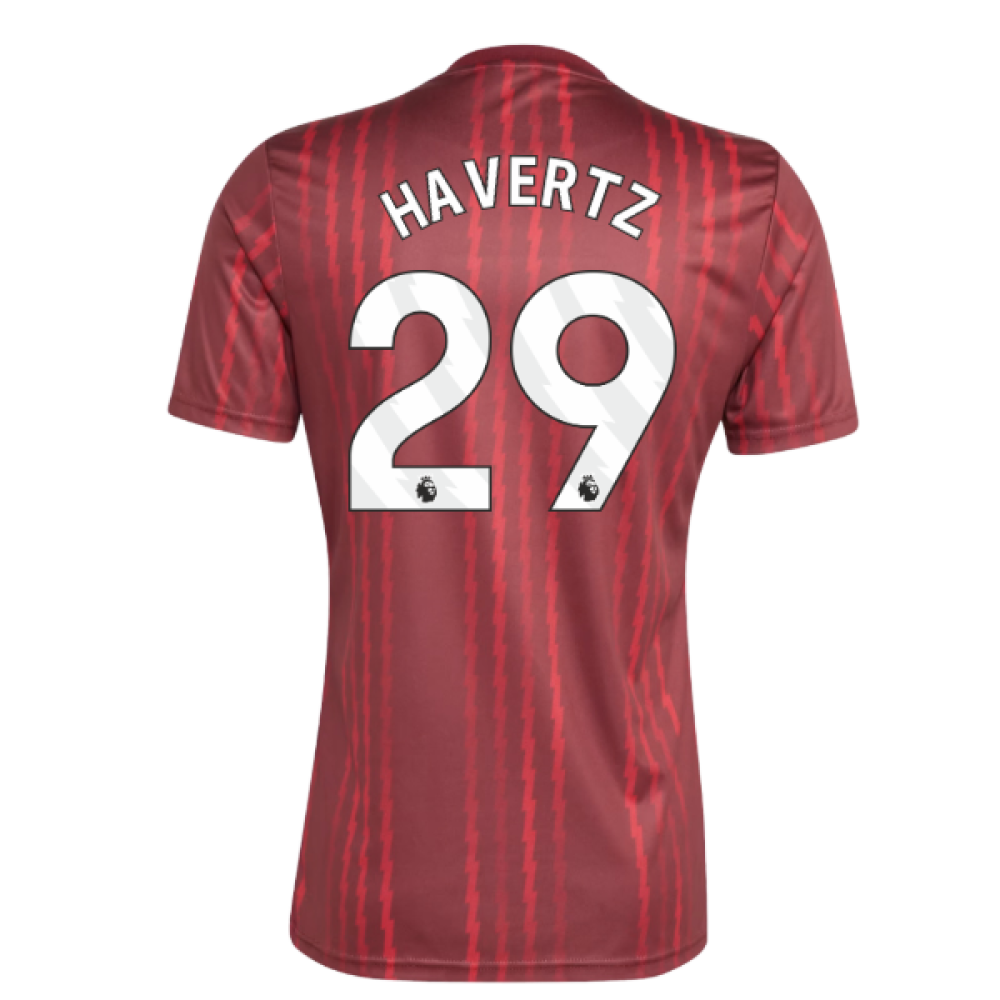 2025-2026 Arsenal Pre-Match Warm Up Shirt (Burgundy) (Havertz 29)