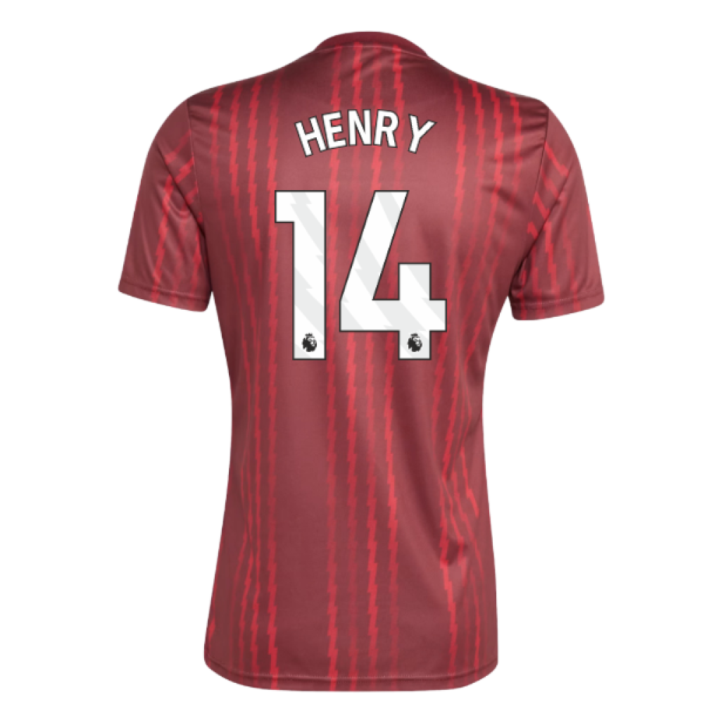 2025-2026 Arsenal Pre-Match Warm Up Shirt (Burgundy) (Henry 14)