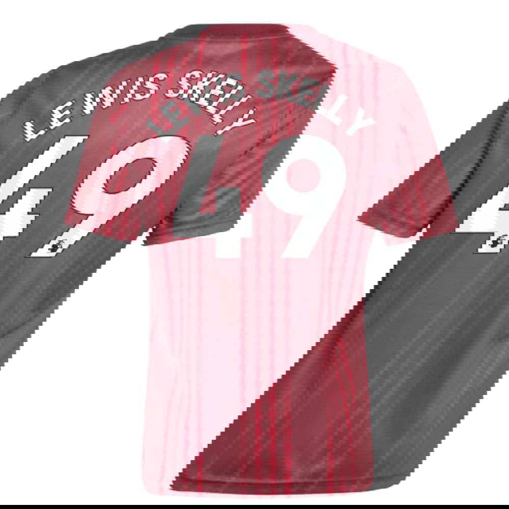 2025-2026 Arsenal Pre-Match Warm Up Shirt (Burgundy) - Kids (Lewis Skelly 49)