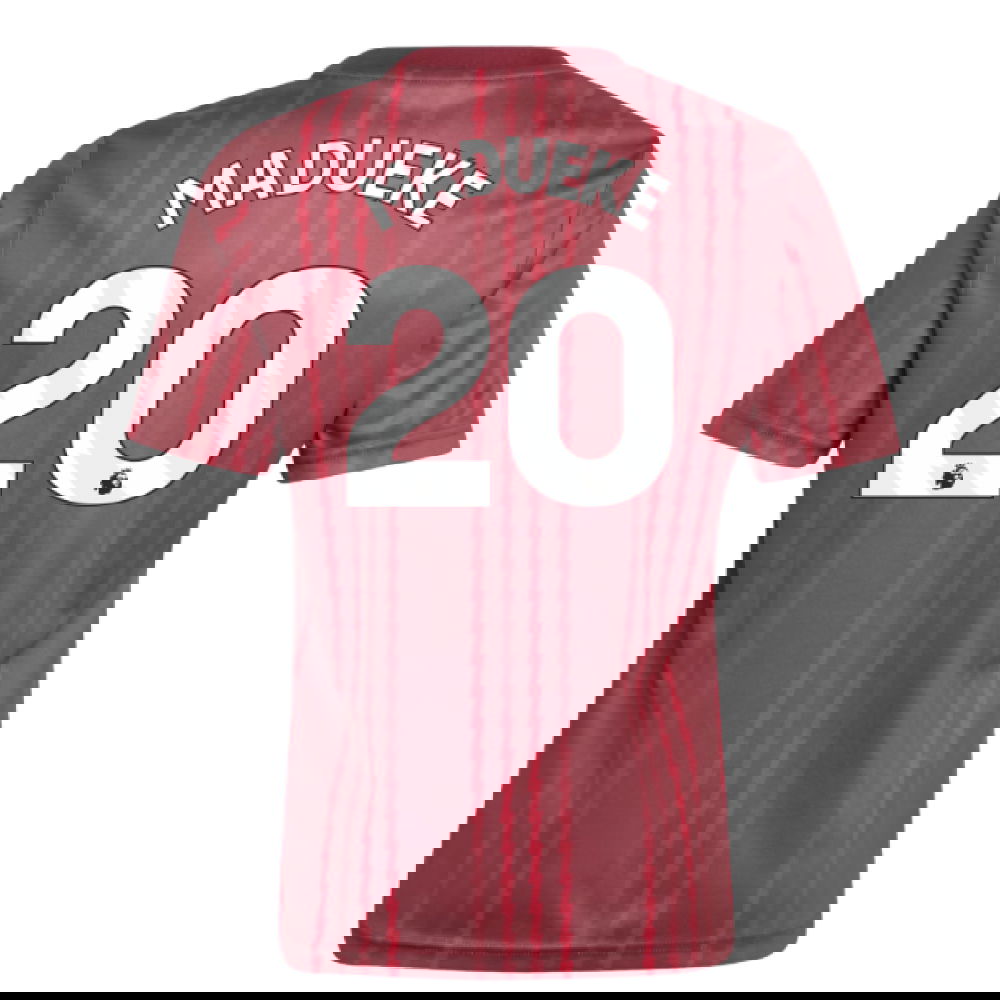 2025-2026 Arsenal Pre-Match Warm Up Shirt (Burgundy) - Kids (Madueke 20)