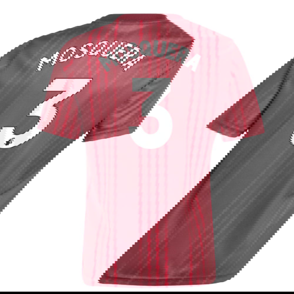 2025-2026 Arsenal Pre-Match Warm Up Shirt (Burgundy) - Kids (Mosquera 3)