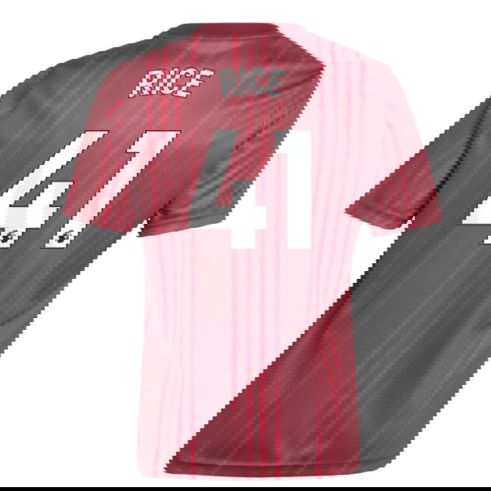 2025-2026 Arsenal Pre-Match Warm Up Shirt (Burgundy) - Kids (Rice 41)