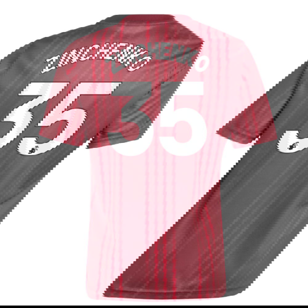 2025-2026 Arsenal Pre-Match Warm Up Shirt (Burgundy) - Kids (Zinchenko 35)