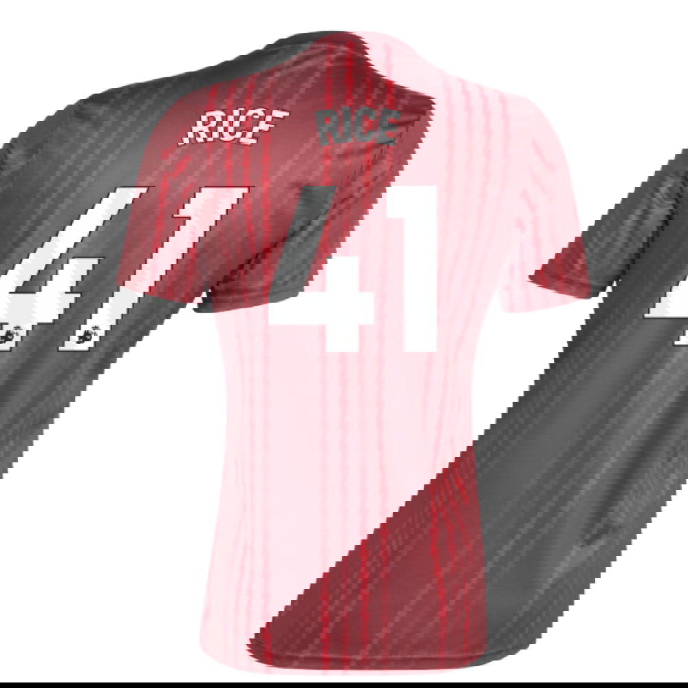 2025-2026 Arsenal Pre-Match Warm Up Shirt (Burgundy) (Rice 41)