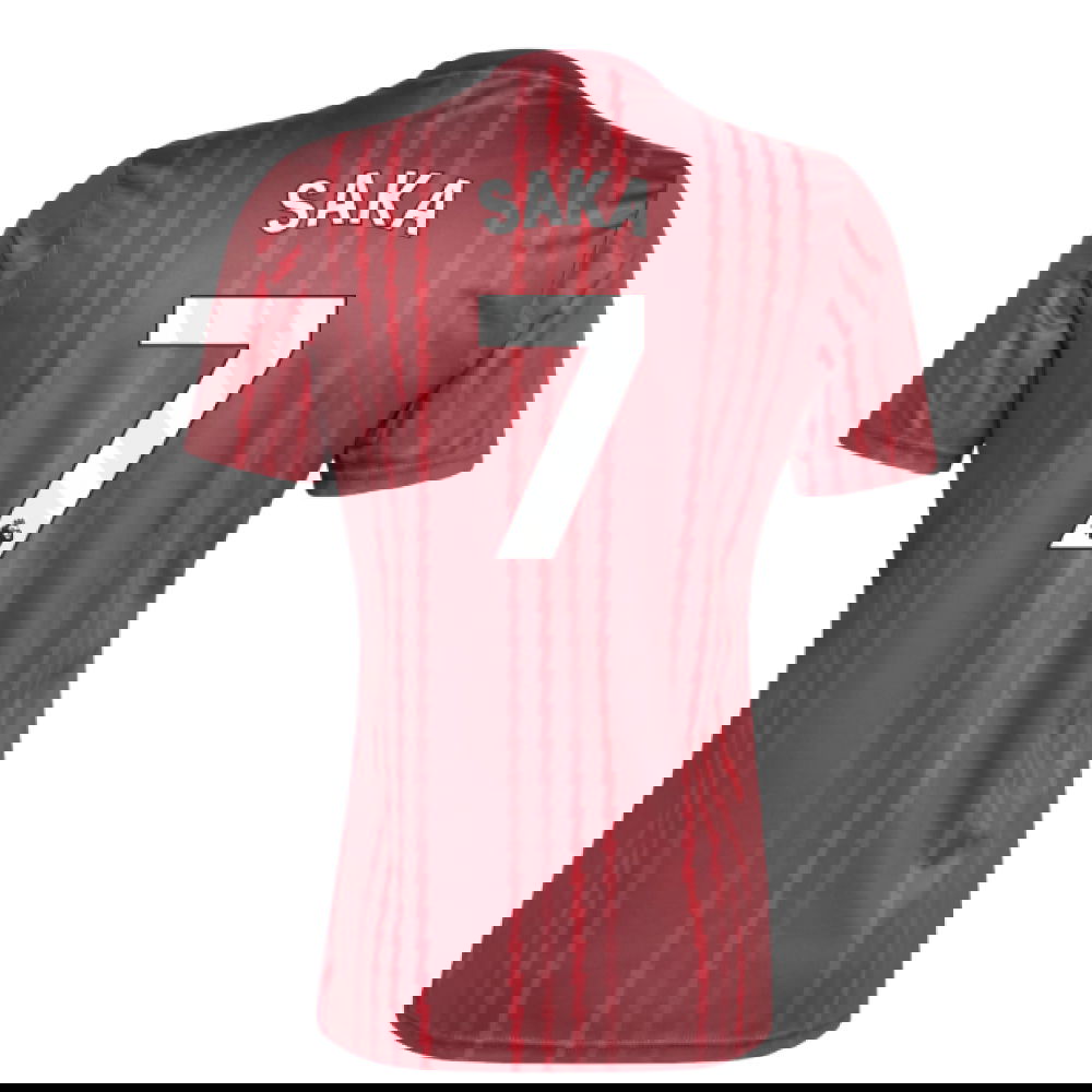 2025-2026 Arsenal Pre-Match Warm Up Shirt (Burgundy) (Saka 7)