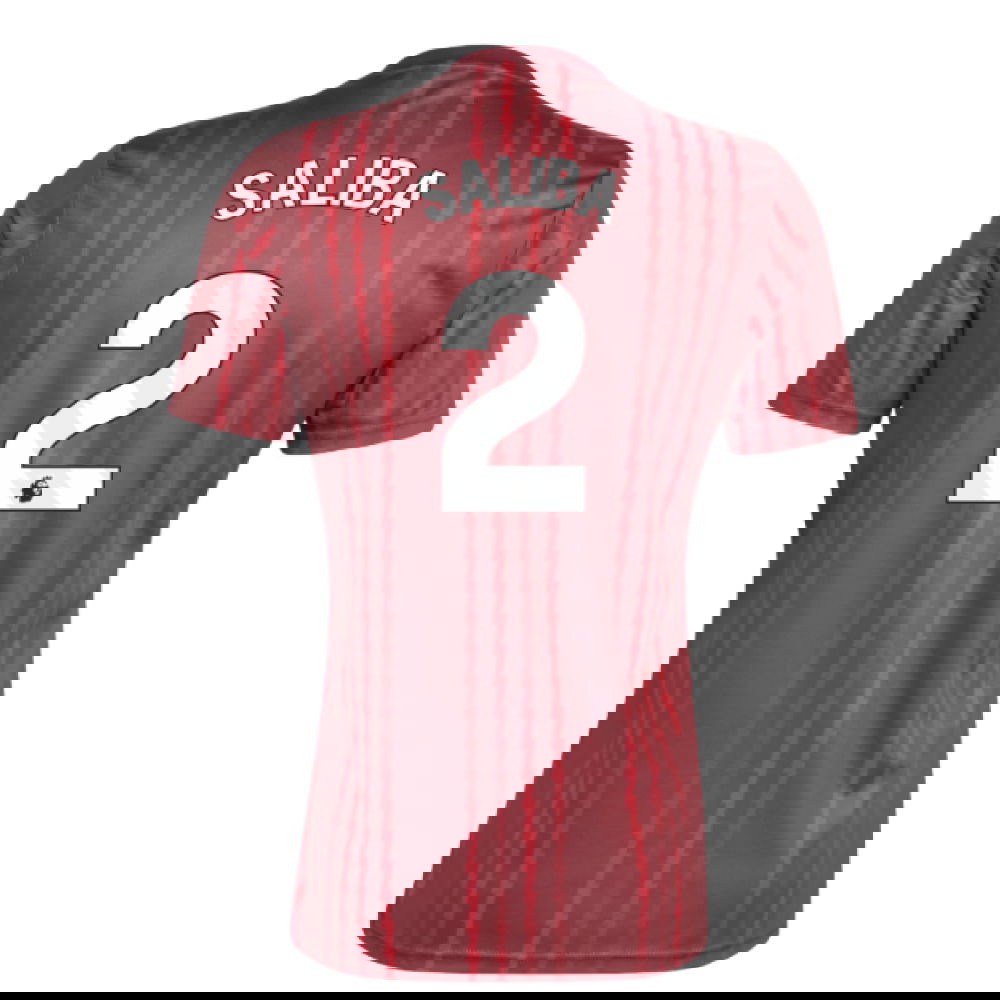 2025-2026 Arsenal Pre-Match Warm Up Shirt (Burgundy) (Saliba 2)
