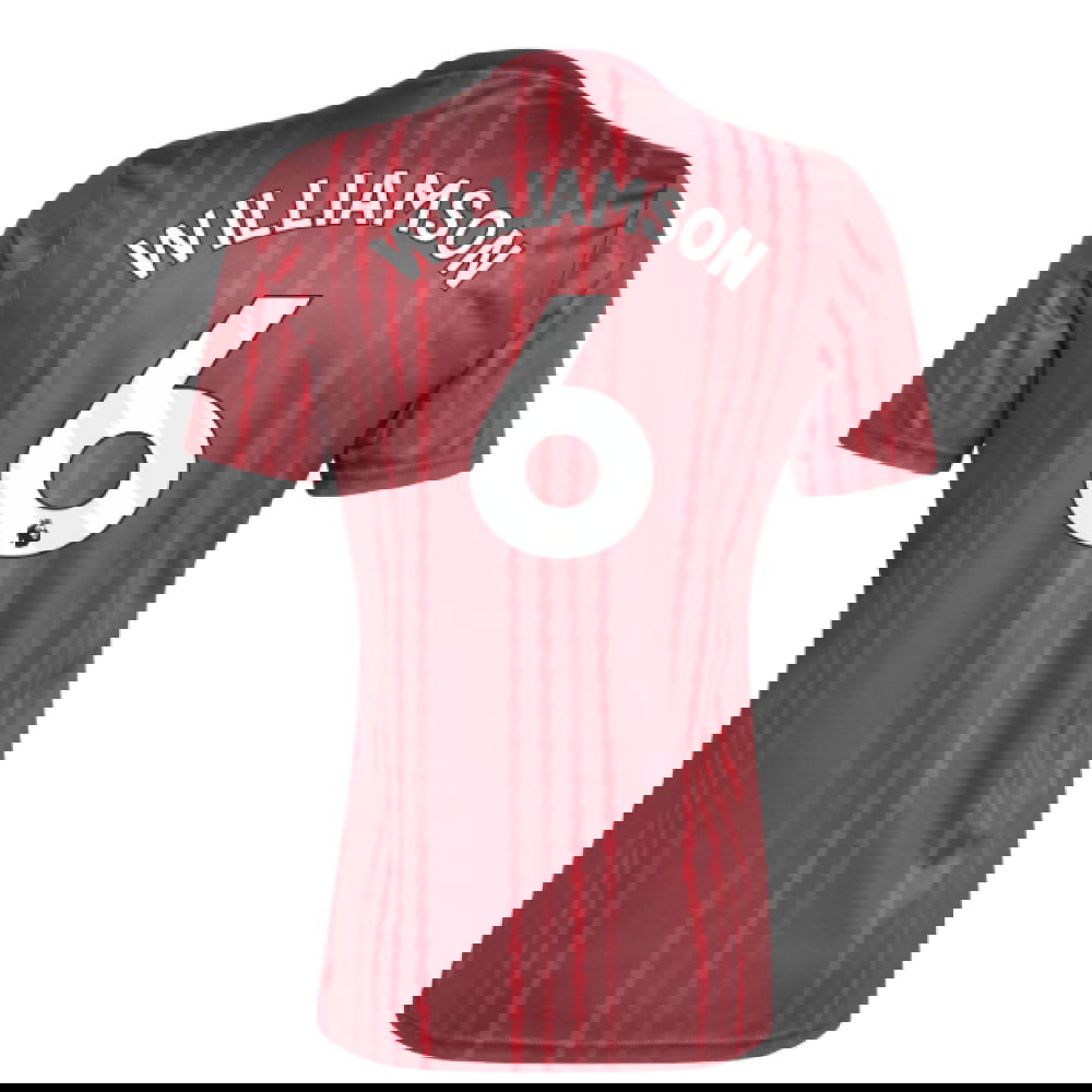 2025-2026 Arsenal Pre-Match Warm Up Shirt (Burgundy) (Williamson 6)
