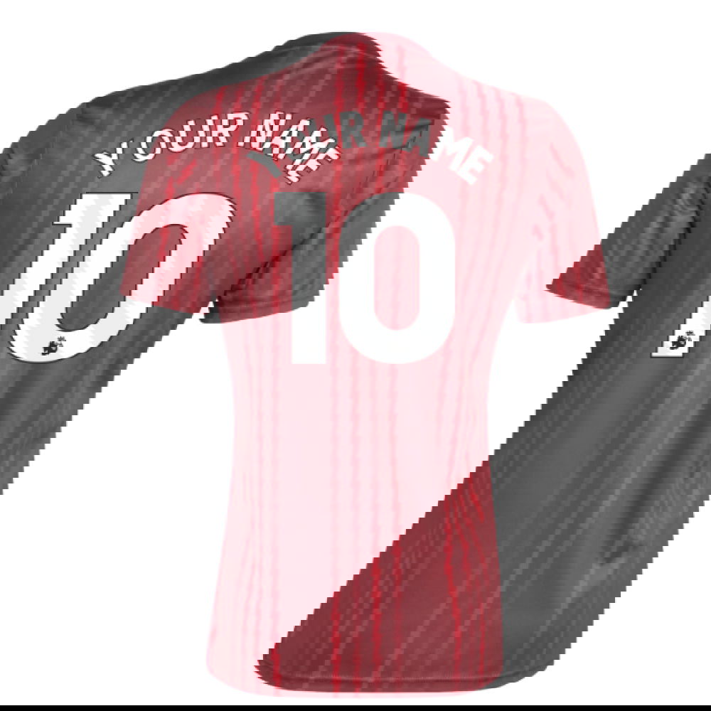 2025-2026 Arsenal Pre-Match Warm Up Shirt (Burgundy) (Your Name)