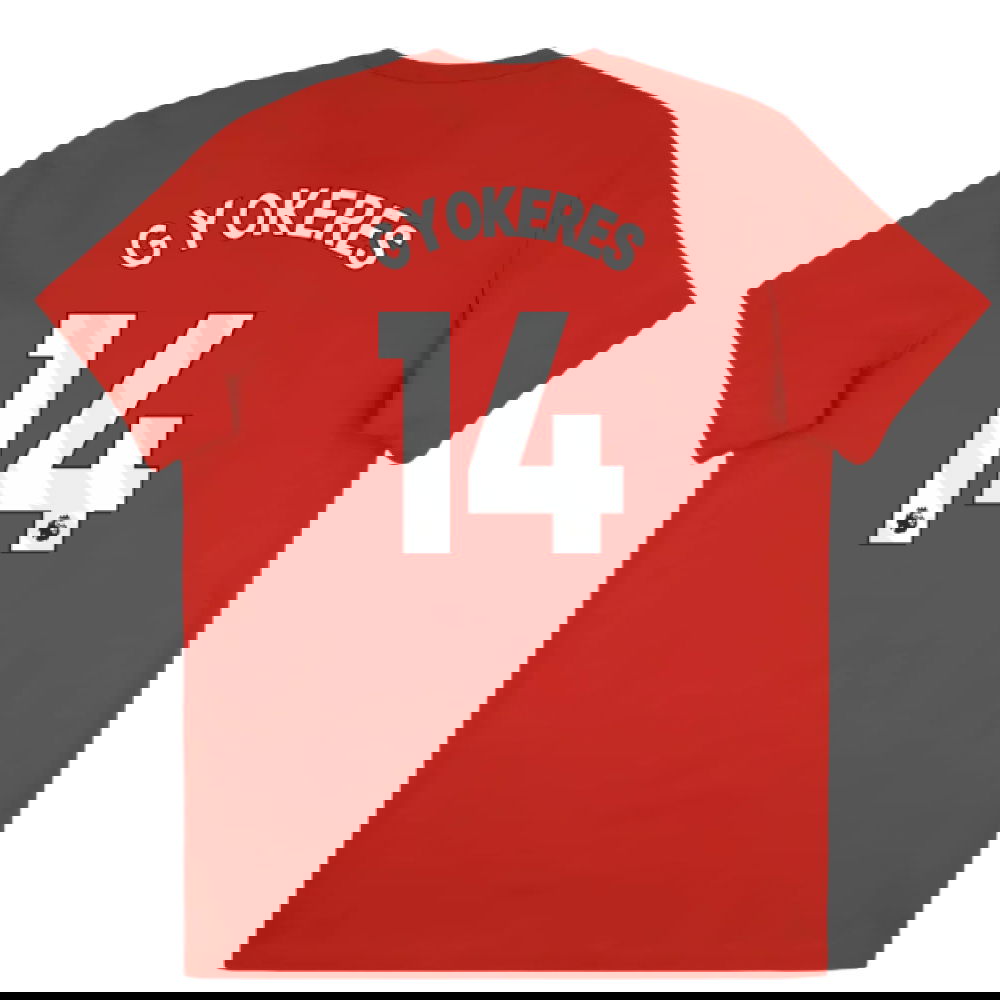 2025-2026 Arsenal Season Graphic Tee (Scarlet) (Gyokeres 14)