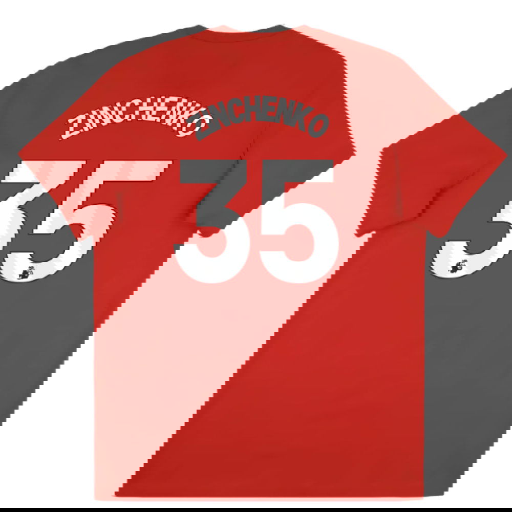 2025-2026 Arsenal Season Graphic Tee (Scarlet) (Zinchenko 35)