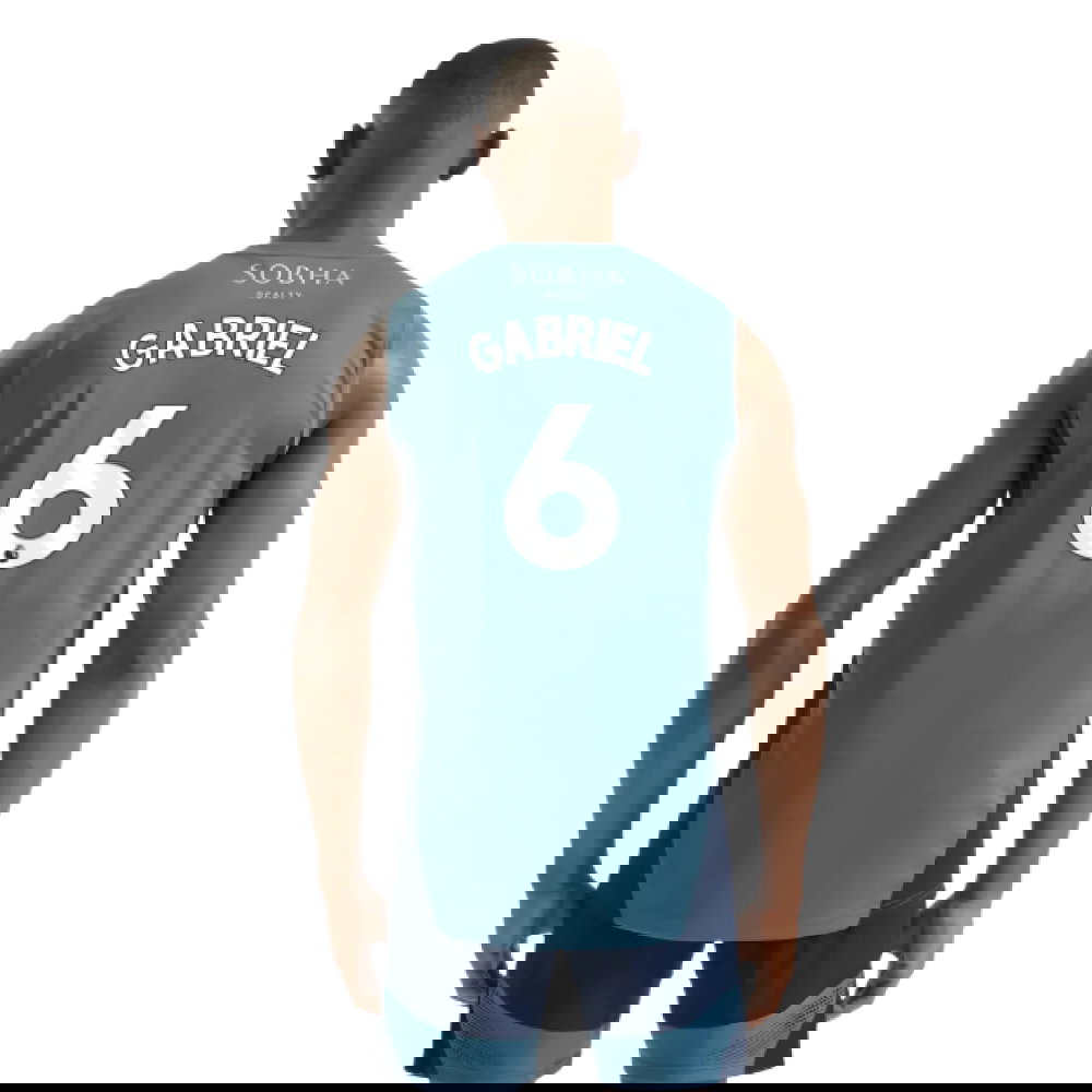 2025-2026 Arsenal Sleeveless Jersey (Blanch Blue) (Gabriel 6)