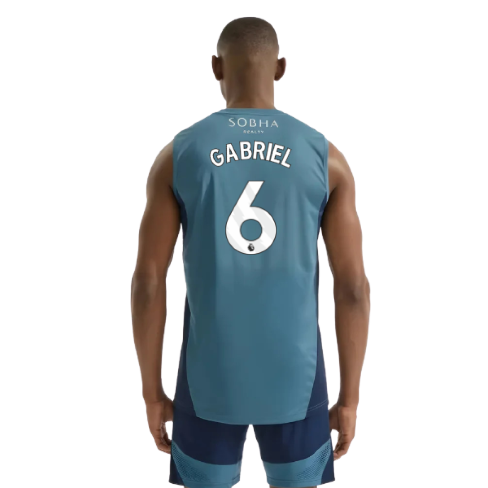 2025-2026 Arsenal Sleeveless Jersey (Blanch Blue) (Gabriel 6)