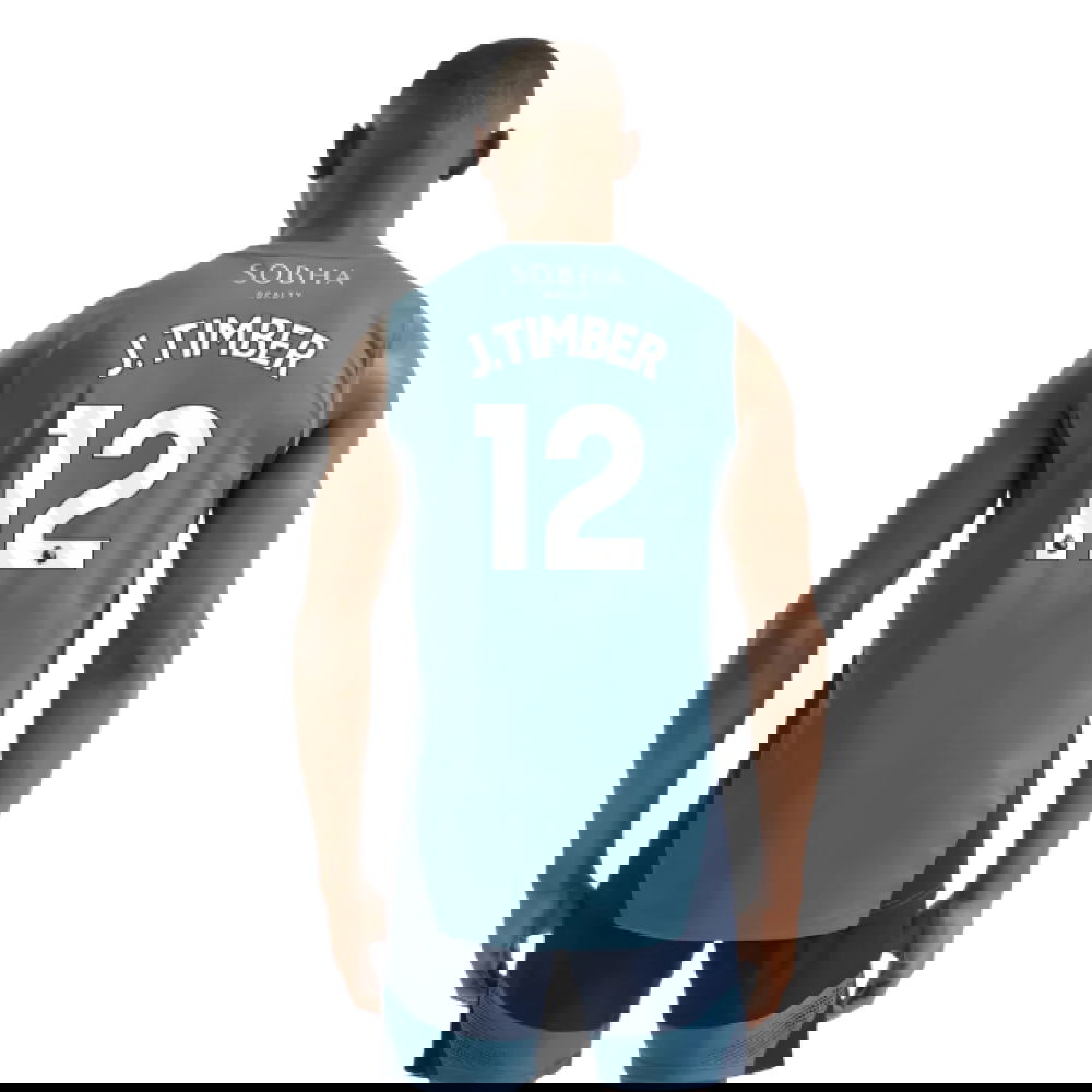 2025-2026 Arsenal Sleeveless Jersey (Blanch Blue) (J.Timber 12)