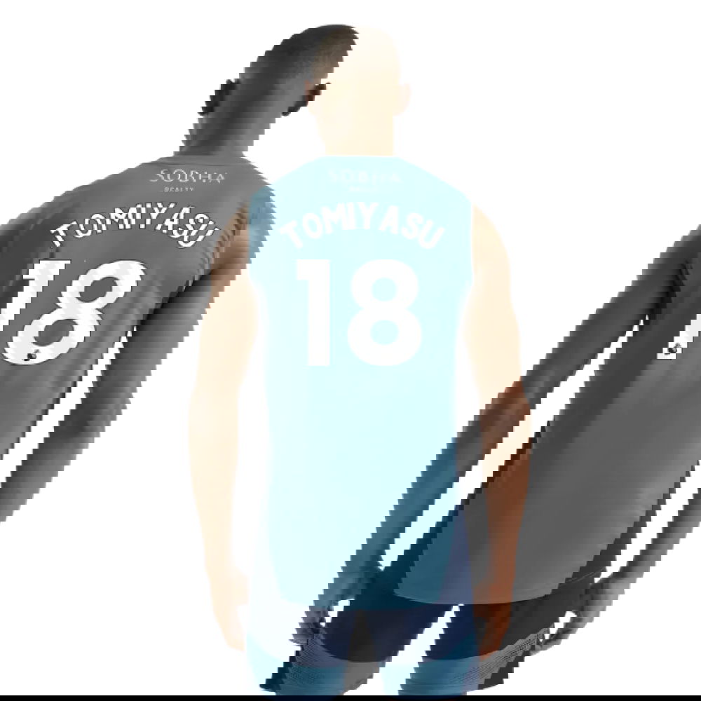 2025-2026 Arsenal Sleeveless Jersey (Blanch Blue) (Tomiyasu 18)