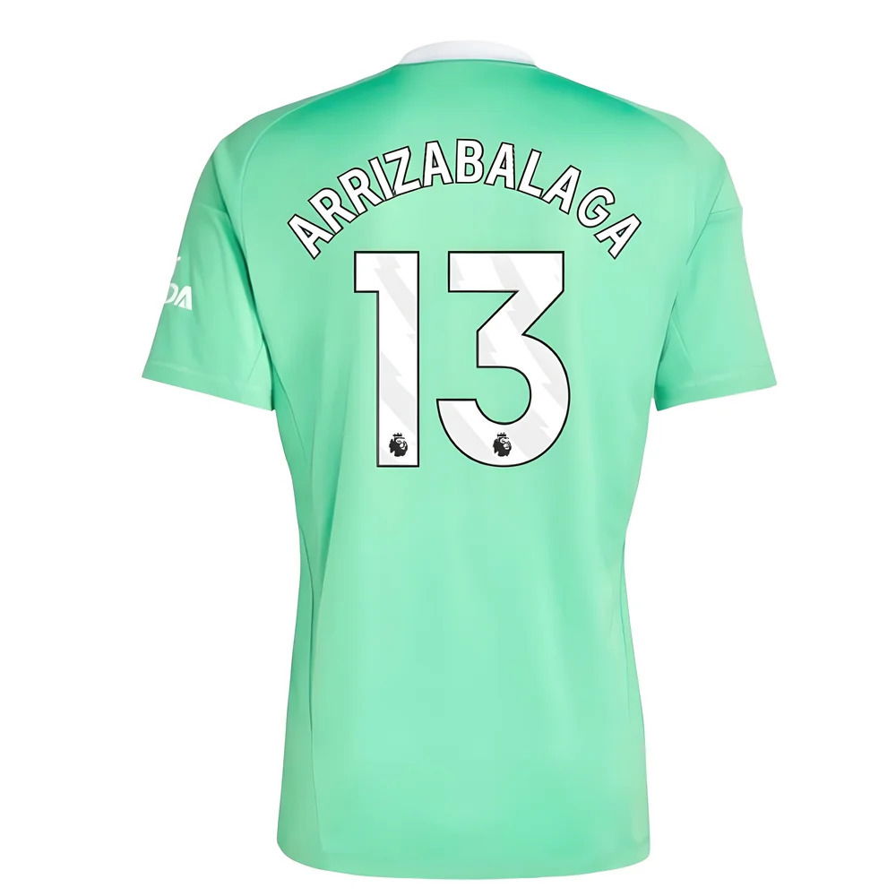 2025-2026 Arsenal Third Goalkeeper Shirt (Green) (Arrizabalaga 13)