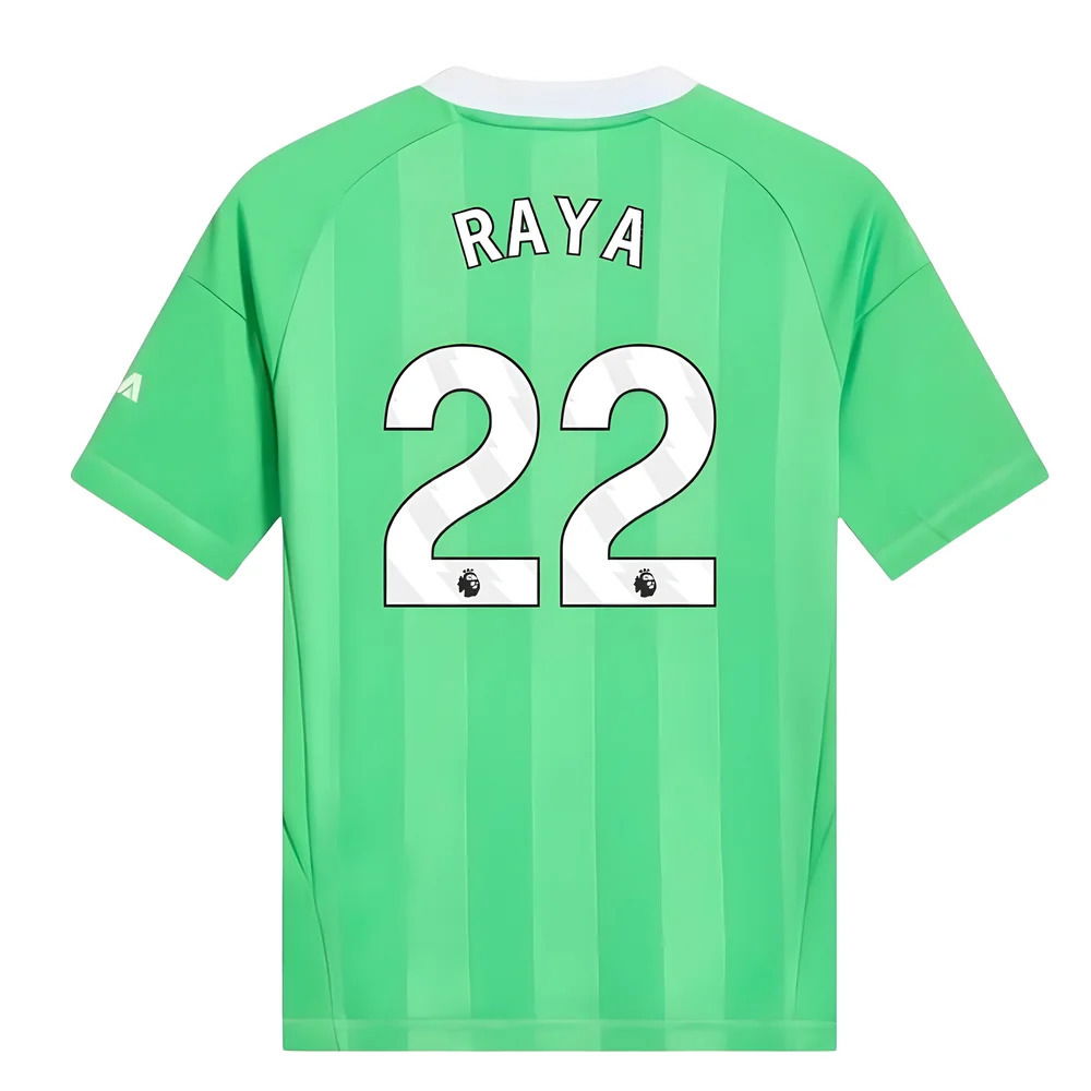 2025-2026 Arsenal Third Goalkeeper Shirt (Green) - Kids (Raya 22)