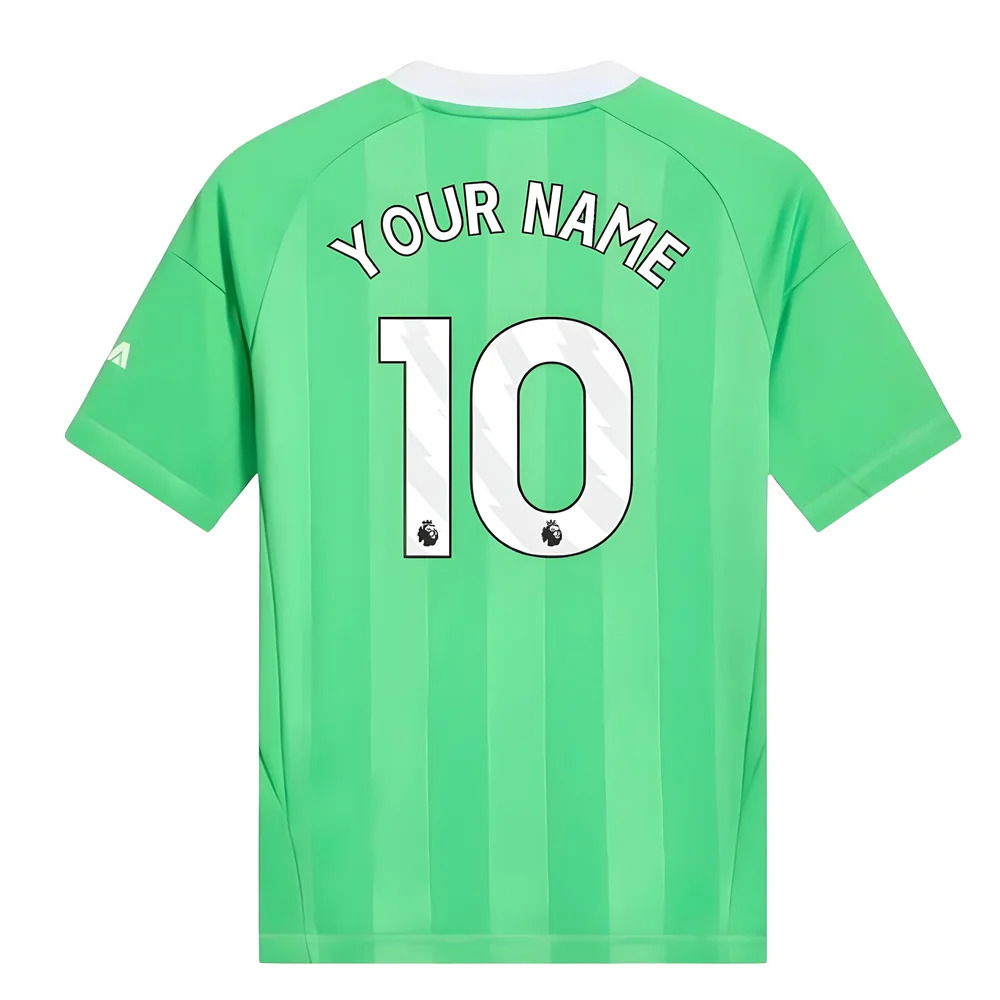 2025-2026 Arsenal Third Goalkeeper Shirt (Green) - Kids (Your Name)