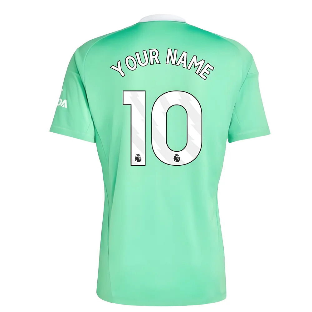 2025-2026 Arsenal Third Goalkeeper Shirt (Green) (Your Name)
