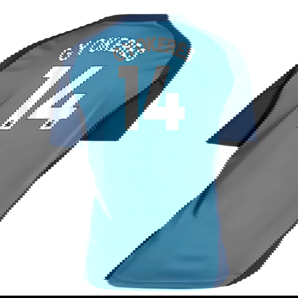 2025-2026 Arsenal Training Shirt (Blanch Blue) - Kids (Gyokeres 14)